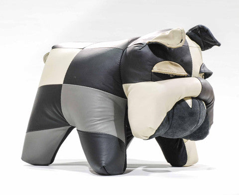 Leather on sale bulldog ottoman