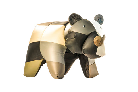 Bear Ottoman Genuine Leather