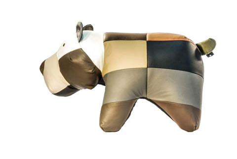 Bear Ottoman Genuine Leather