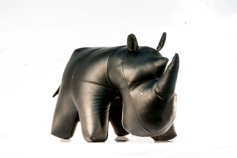 Rhino Ottoman Genuine Leather