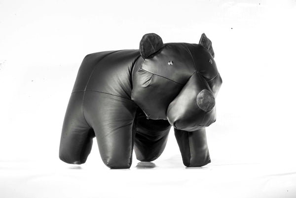 Bear Ottoman Genuine Leather
