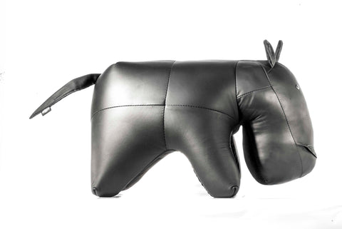 Hippo Ottoman Genuine Leather