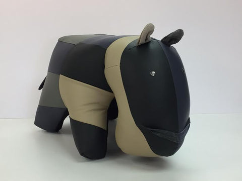 Hippo Ottoman Genuine Leather